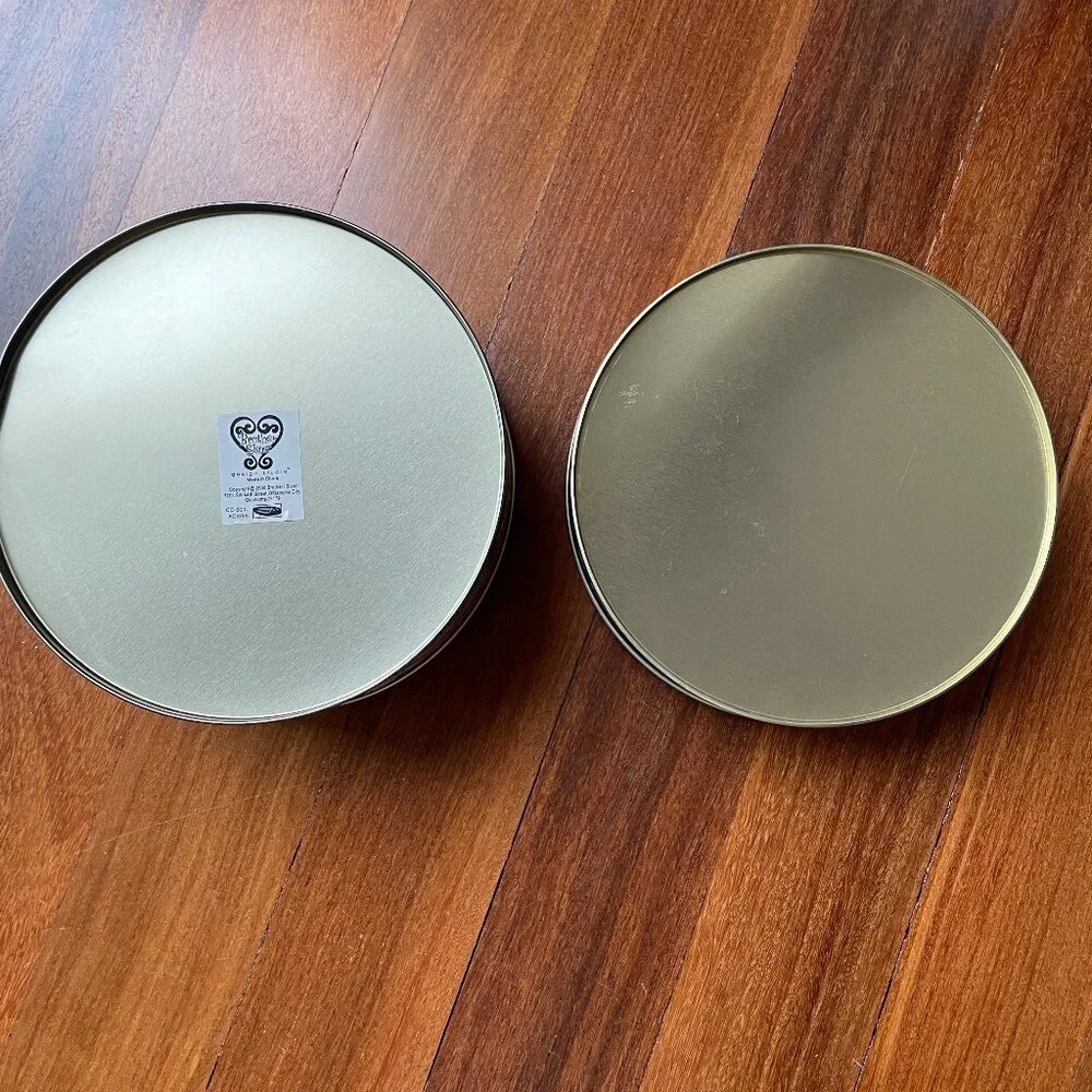 Two (2) Christmas / Gift Metal Tins